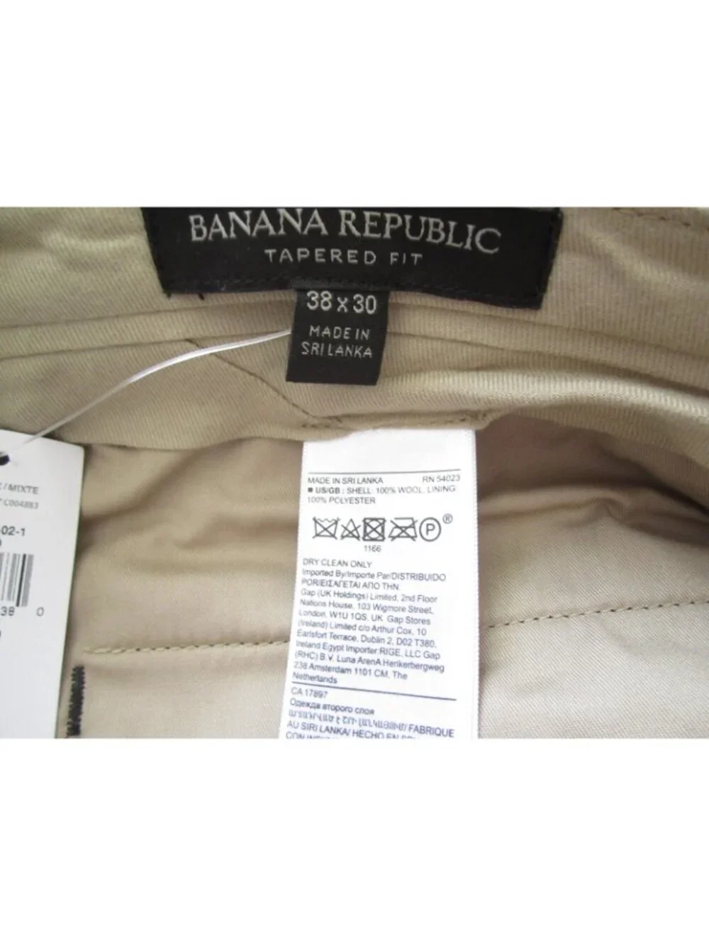 New Banana Republic Tapered Fit Dress Pants Men Sz 38x30 Wool (MP643) 
